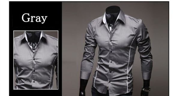Camisa social Slim cinza
