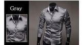 Camisa social Slim cinza