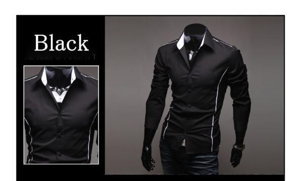 Camisa social slim preta